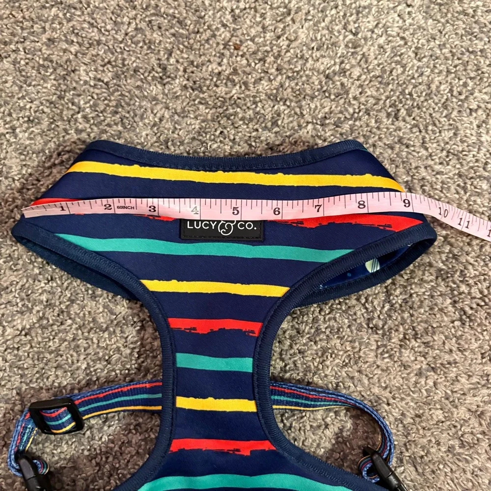 Lucy Co XL Dog Harness Space Planets Stars Adjustable Blue‎ Padded Vest